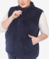 ფოტო #5 პროდუქტის Plus Size Women's Zip Up Sherpa Vest Jacket