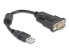 Delock 61549 - Black - 0.25 m - USB Type-A - RS-232 - Male - Male