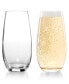 Фото #1 товара Set of 2 O Stemless Champagne Glasses