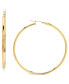 ფოტო #1 პროდუქტის 14k Gold Earrings, Large Polished Hoop, 2-1/4 inches