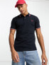 Фото #4 товара Fred Perry twin tipped logo polo in navy/white/red