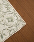 Floral placemat with lace trim