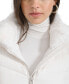 ფოტო #4 პროდუქტის Women's Diamond Quilted Side Belted Hooded Puffer Coat