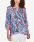 Фото #1 товара Petite Woven Paisley Gauze Top