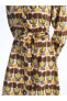 Фото #3 товара LCW Modest Dik Yaka Desenli Uzun Kollu Kadın Gömlek Elbise
