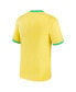 Men's Yellow Brazil National Team 2022/23 Home Breathe Stadium Replica Blank Jersey