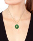 EFFY® Emerald (6-1/4 ct. t.w.) & Diamond (1/3 ct. t.w.) Cluster 18" Pendant Necklace in 14k Gold