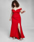 ფოტო #1 პროდუქტის Juniors' Off-The-Shoulder Lace-Up Gown, Created for Macy's