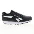 Фото #1 товара Reebok Rewind Run Mens Black Synthetic Lace Up Lifestyle Sneakers Shoes