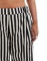 Фото #3 товара ASOS DESIGN Curve dad trouser with linen in mono stripe co-ord