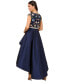 Women's Beaded High-Low Taffeta Gown