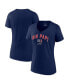 Фото #1 товара Women's David Ortiz Navy Boston Red Sox Big Papi Graphic V-Neck T-shirt