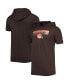 Фото #1 товара Men's Heathered Brown Cleveland Browns Team Brushed Hoodie T-shirt