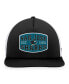 Фото #4 товара Men's Black/White San Jose Sharks Foam Front Patch Trucker Snapback Hat