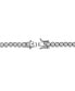 ფოტო #3 პროდუქტის Stylish Sterling Silver with White Gold Plated Clear Round Cubic Zirconia Milgrain Bezel Tennis Bracelet