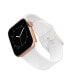 White Smooth Silicone Keeperless Band Compatible with 38/40/41mm Apple Watch