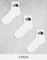 The North Face Simple Dome 3 pack logo ankle socks in white Белый, XS - EU 35-37 - фото #1