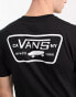 Vans full patch back print t-shirt in black