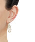 ფოტო #2 პროდუქტის Openwork Teardrop Drop Earrings in 10k Gold