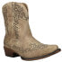 Roper Riley Scroll Embroidered Snip Toe Cowboy Womens Beige Casual Boots 09-021