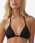 ფოტო #1 პროდუქტის Women's Solid Slider Triangle Bikini Top