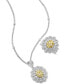 Фото #4 товара EFFY Collection eFFY® Yellow Diamond (7/8 ct. t.w.) & White Diamond (1-1/6 ct. t.w.) Pendant Necklace in 18k Two-Tone Gold