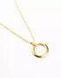 Фото #3 товара Petit Moments serena stainless steel long necklace with circular pendant in gold