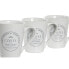 Фото #3 товара Набор чашек с блюдцами DKD Home Decor Белый Металл Керамика 300 ml 14 x 14 x 31 cm 12,5 x 9,5 x 10,5 cm (5 Предметы)