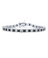 Classic Black & White Alternating Sparkling Simulated Gemstone 20CT Square Princess Cut Cubic Zirconia AAA CZ Tennis Bracelet Girlfriend 7 Inch