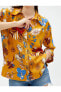 Фото #16 товара Рубашка Koton с длинным рукавом из вискозы с цветочным узором