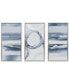 Grey Surrounding 3-Pc. Framed Gel-Coated Canvas Print Set with Silver-Tone Foil