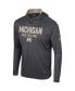 Фото #2 товара Men's Charcoal Michigan Wolverines OHT Military-Inspired Appreciation Long Sleeve Hoodie T-shirt