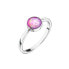 Silver ring with pink opal 15001.3 pink