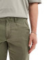 ASOS DESIGN classic rigid washed chino in khaki