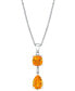 ფოტო #1 პროდუქტის Citrine (3-1/5 ct. t.w.) & Diamond Accent 18" Pendant Necklace in Sterling Silver