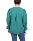 Women's Long Sleeve Y-neck Blouse