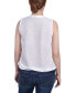 Фото #2 товара Women's Sleeveless Pintuck Tie-Hem Blouse