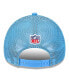 ფოტო #3 პროდუქტის Men's Stone/Light Blue Houston Oilers 2024 Sideline Historic 9FORTY A-Frame Trucker Adjustable Hat