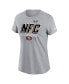 ფოტო #3 პროდუქტის Women's Gray San Francisco 49ers 2023 NFC Champions Iconic T-shirt