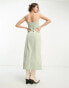 Фото #4 товара Emory Park bust detail split hem midi dress in soft sage