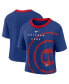 Фото #1 товара Women's Royal and Red Chicago Cubs Team First High Hip Boxy T-shirt