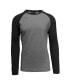Men's Long Sleeve Thermal Shirt with Contrast Raglan Trim on Sleeves