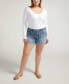 Фото #1 товара Джинсы Silver Jeans Co. для женщин средней посадки "Boyfriend" - шорты