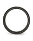 ფოტო #2 პროდუქტის Titanium Brushed Center Black IP-plated Beveled Edge Band Ring