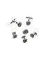 ფოტო #1 პროდუქტის Classic Smooth & Ridge Knot Cufflinks and Tuxedo Studs