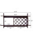 Фото #4 товара Wall Mount Wine Rack with Glass Holder and Storage Shelf