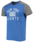 Фото #3 товара Men's Royal, Heathered Gray New York Giants Gridiron Classics Field Goal Slub T-shirt