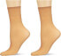 Nur Die Women's Silk Fine Socks 15 Denier Transparent Nylon Fine Socks Silky Shiny Wide Comfort Waistband