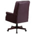 Фото #2 товара High Back Pillow Back Burgundy Leather Executive Swivel Chair With Arms