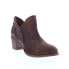 Фото #2 товара Bed Stu Carla F393009 Womens Brown Leather Zipper Ankle & Booties Boots 7.5